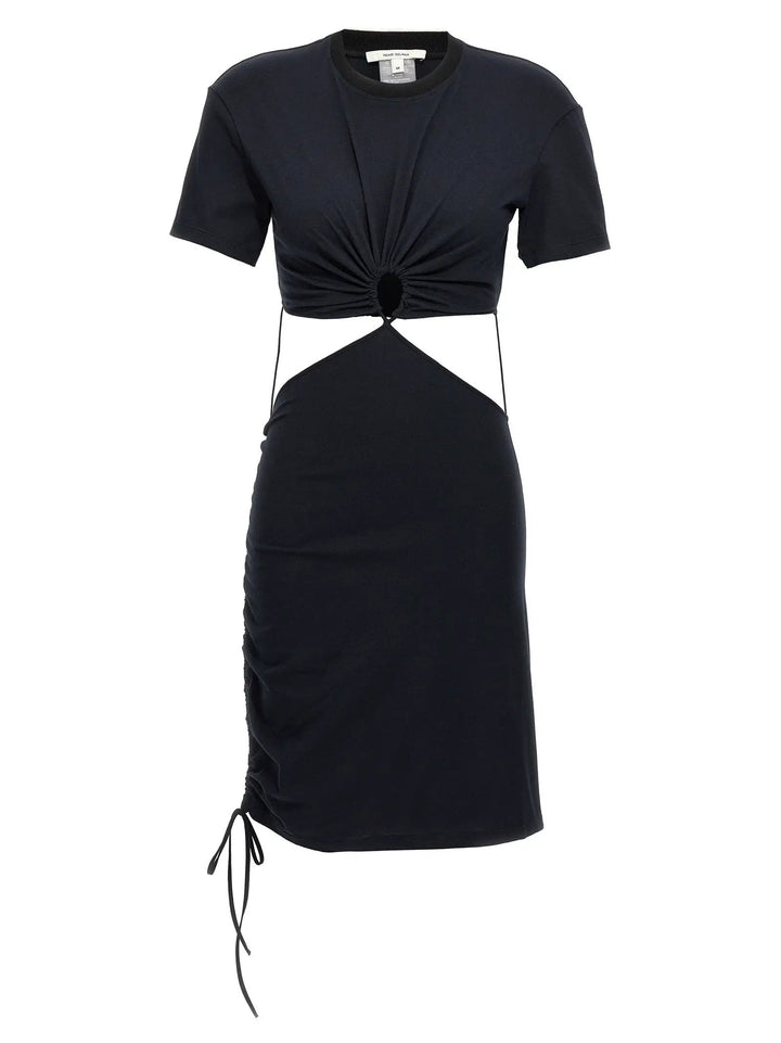 Nensi Dojaka Black Cotton Midi Dress