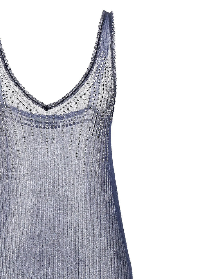 Paco Rabanne Blue Polyamide Long Dress