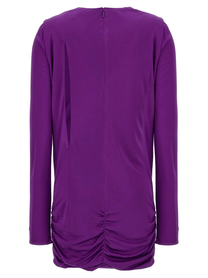 Versace Purple Viscose Short Dress