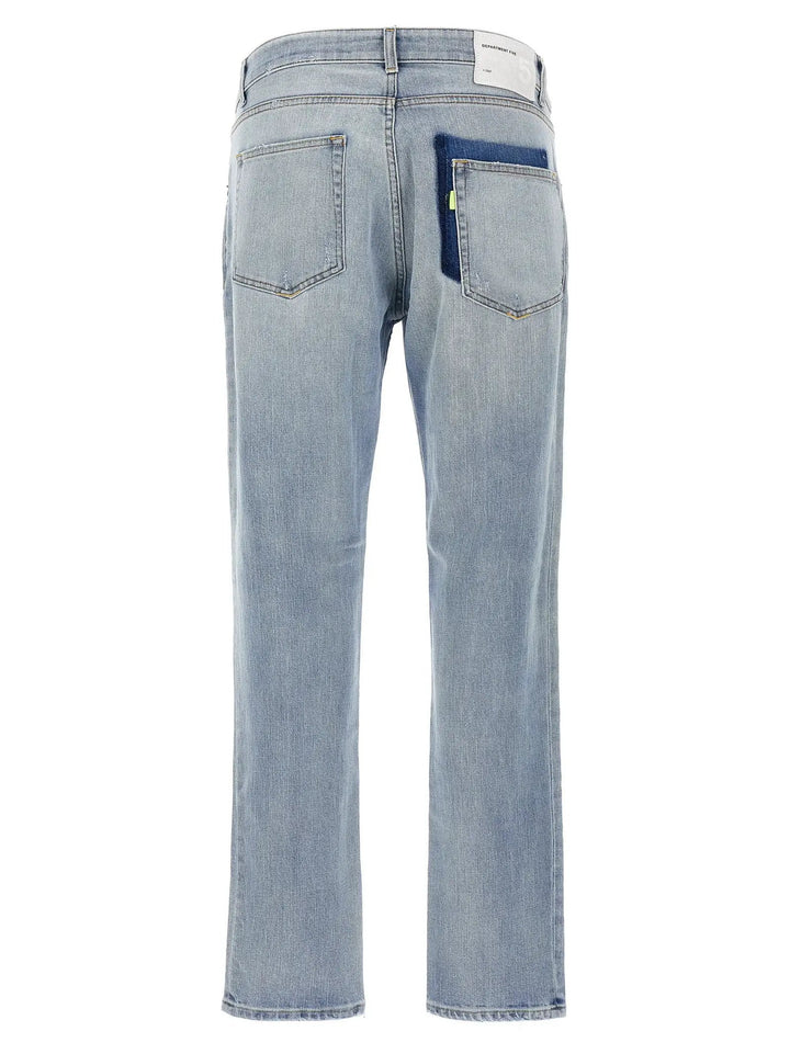 Department 5 Blue Cotton Slim Fit Jeans