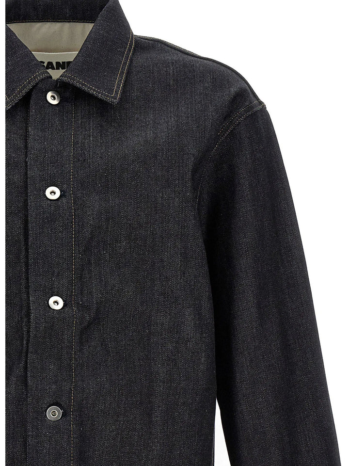 Jil Sander Sample Sale | Jil Sander Blue Cotton Blouse - | Designer outlet