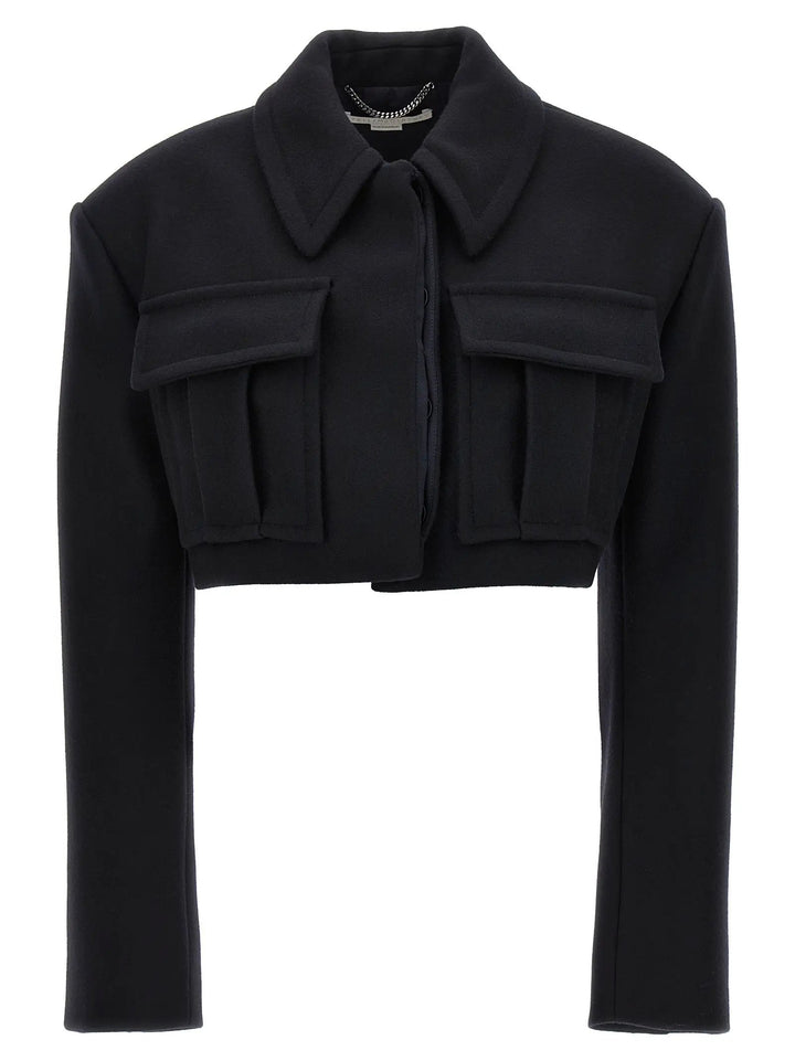 Stella McCartney Black Wool Full-Length Jacket