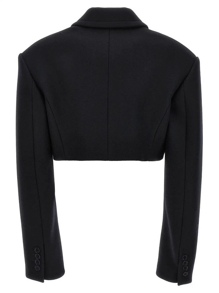 Stella McCartney Black Wool Full-Length Jacket
