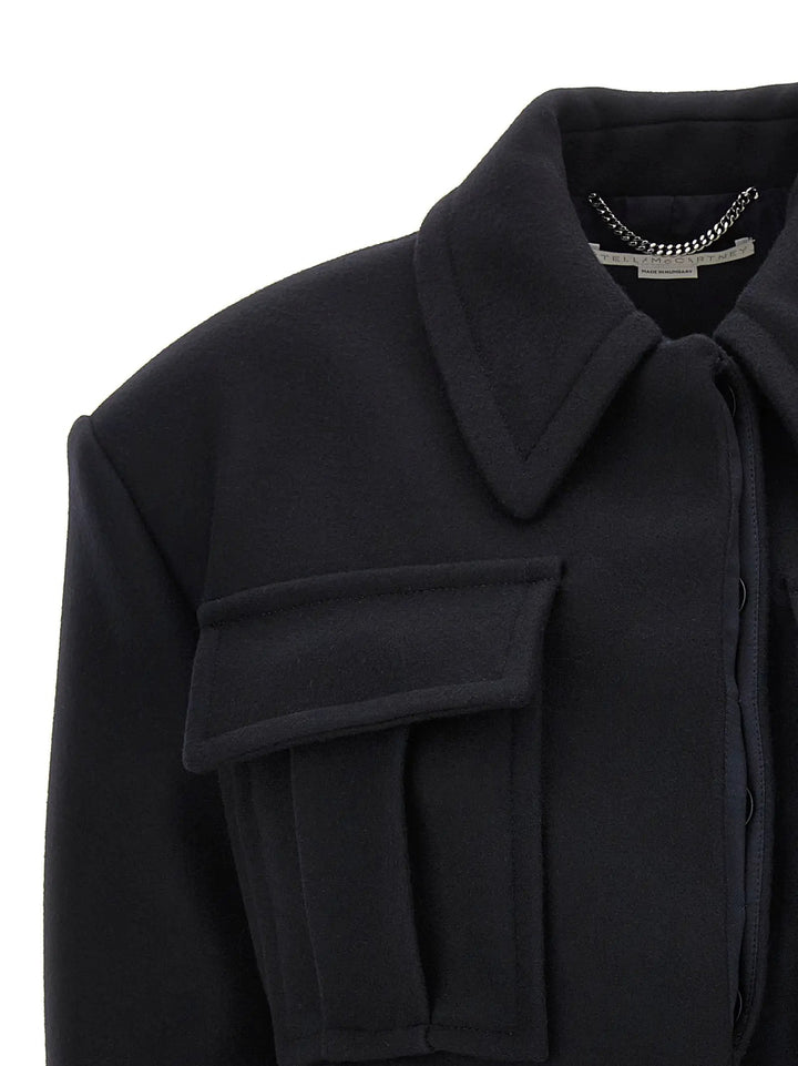 Stella McCartney Black Wool Full-Length Jacket