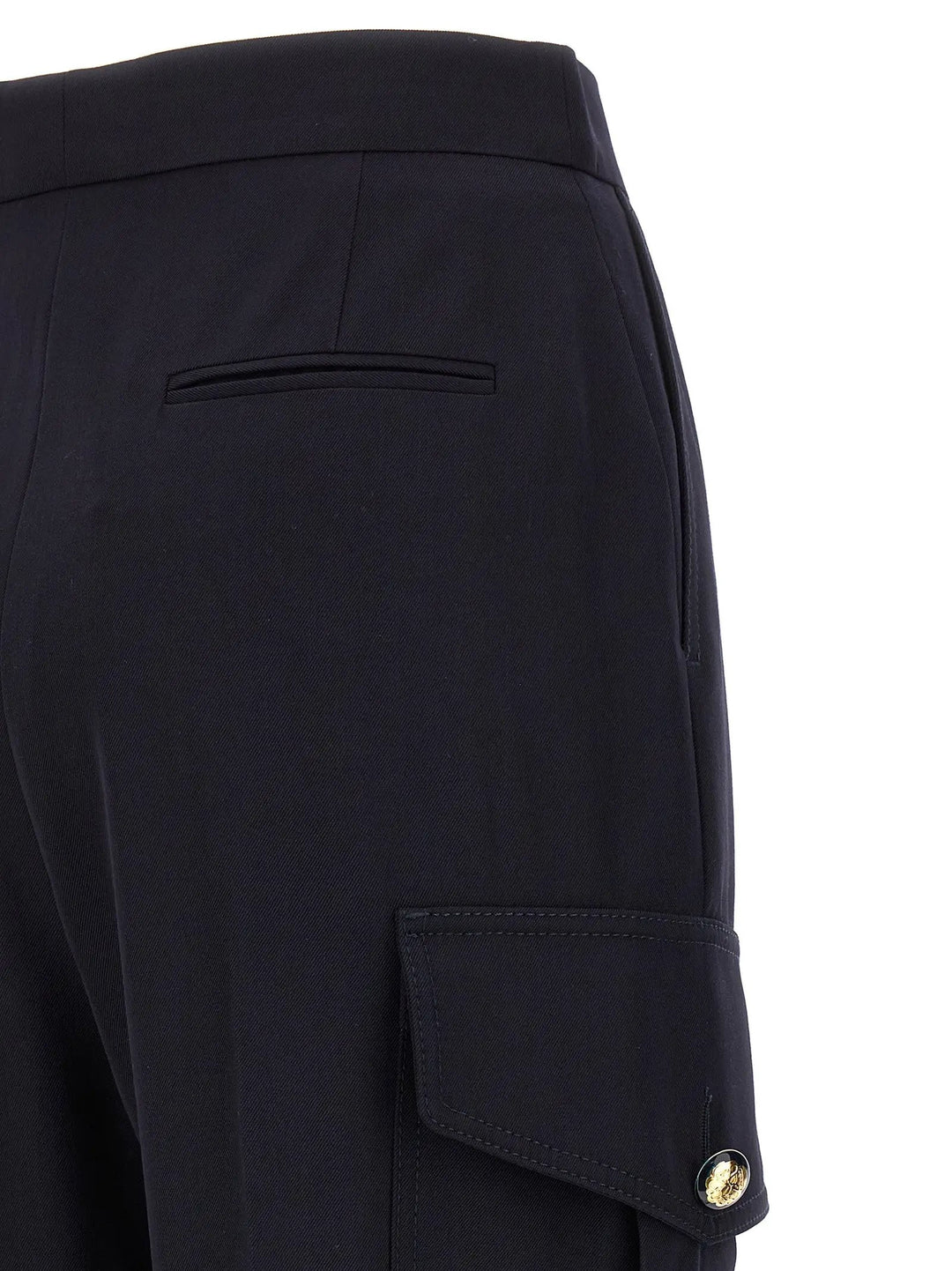 Alexander McQueen Blue Wool Cargo Pants