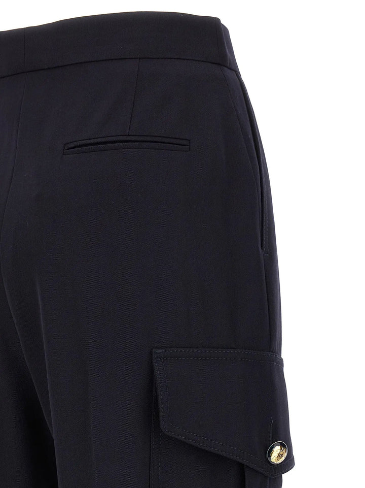 Alexander McQueen Blue Wool Cargo Pants
