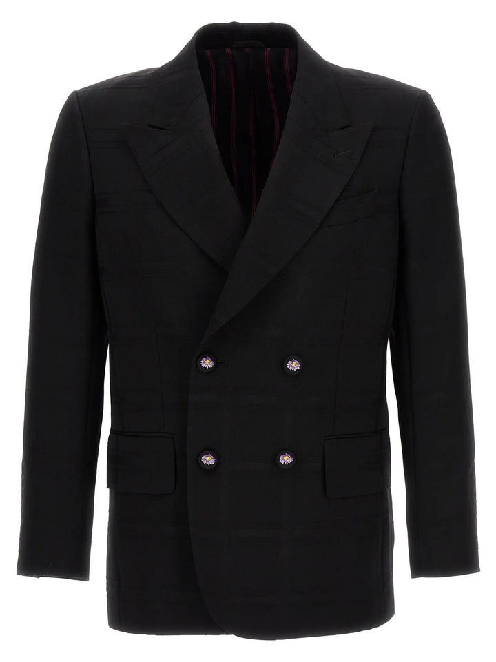 Etro Black Virgin Wool Blazer