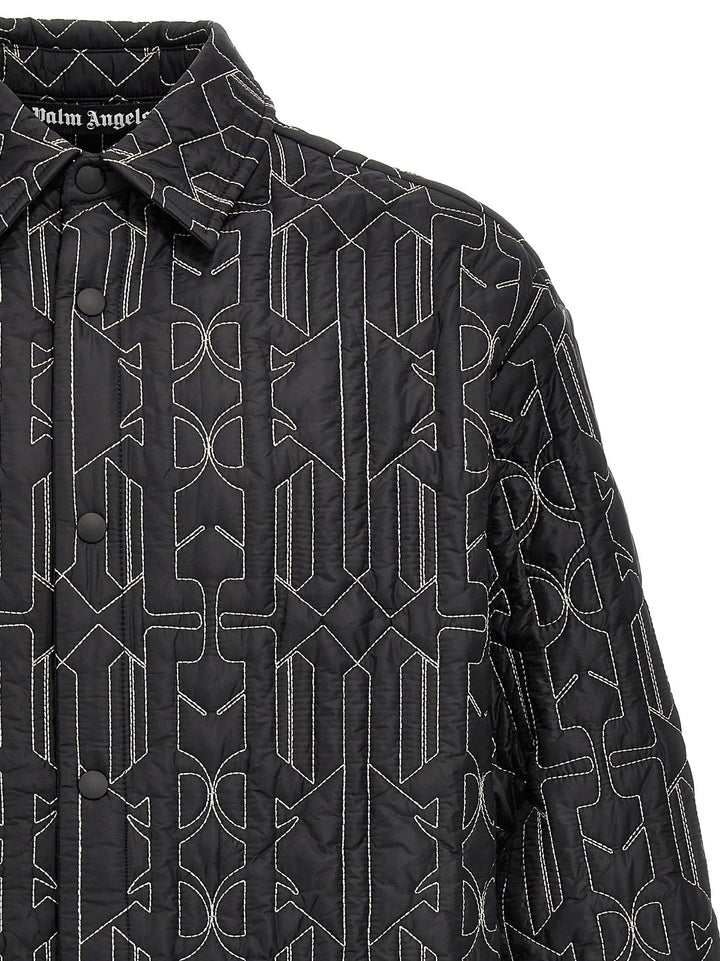 Palm Angels Gray Polyamide Shell Jacket