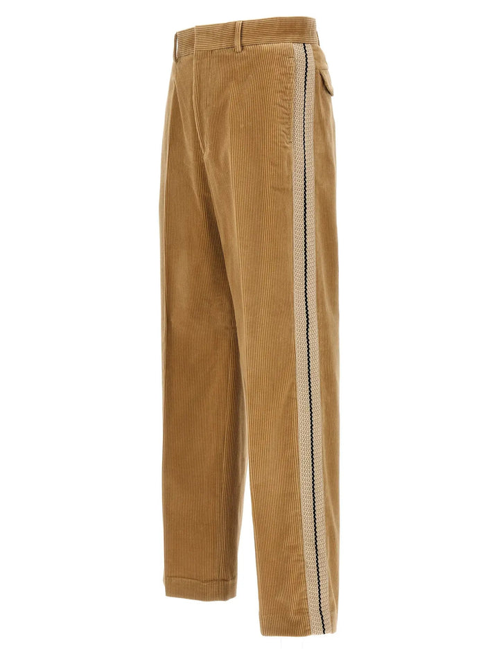 Palm Angels Beige Cotton Casual Pants