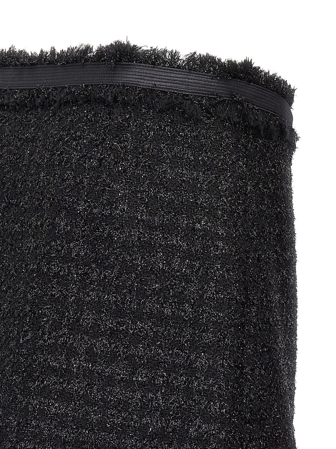 Versace Black Virgin Wool Long Skirt