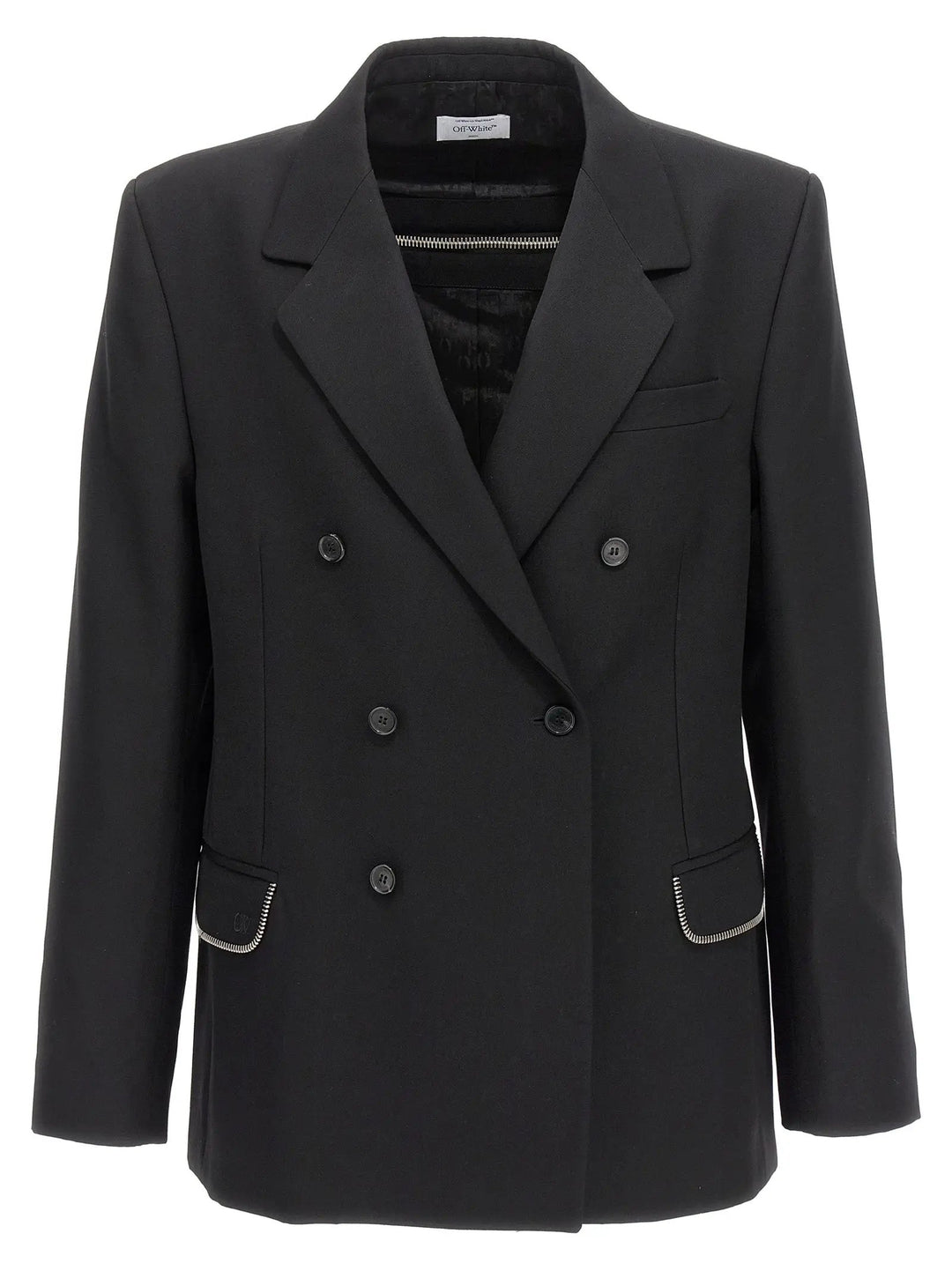 Off-White Black Virgin Wool Blazer