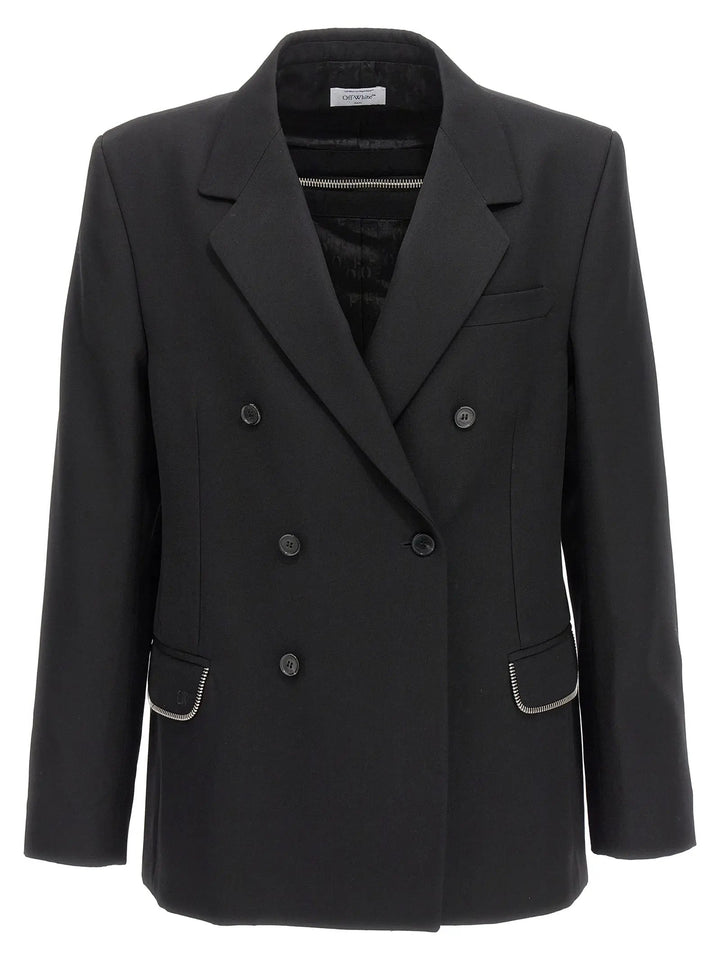 Off-White Black Virgin Wool Blazer