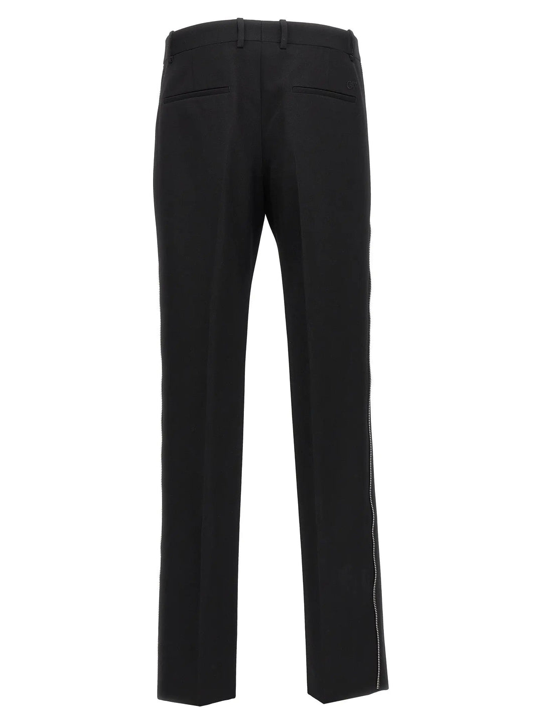 Off-White Black Virgin Wool Dress Pants