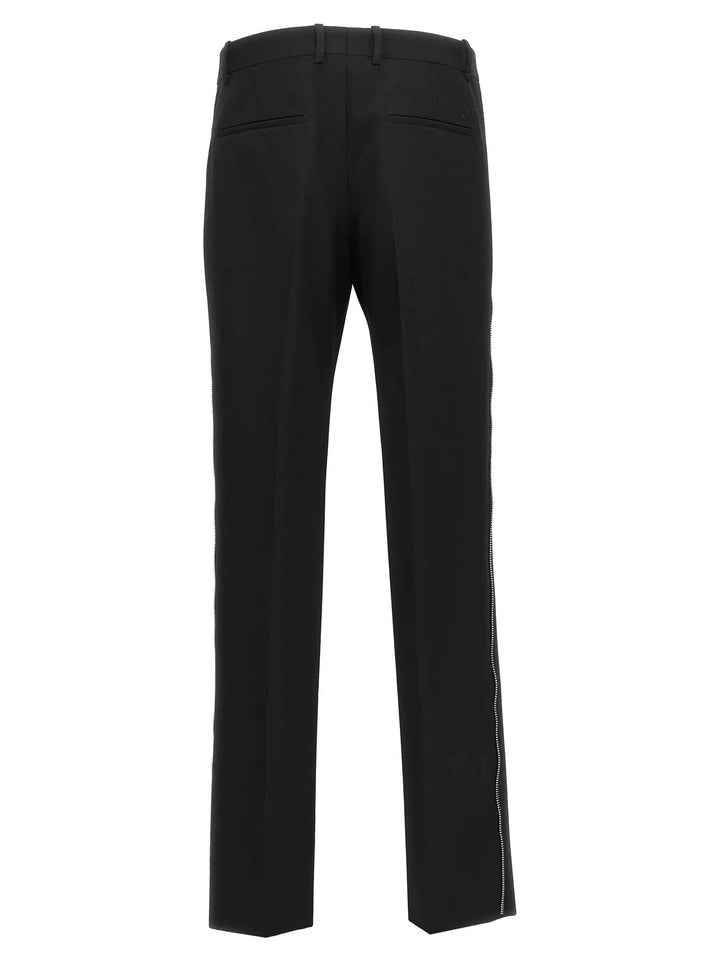 Off-White Black Virgin Wool Dress Pants
