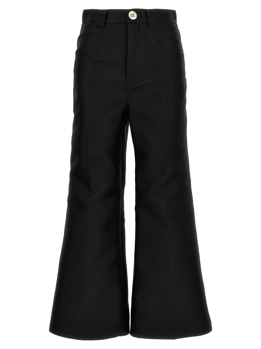 Giambattista Valli Black Polyester Flared Pants