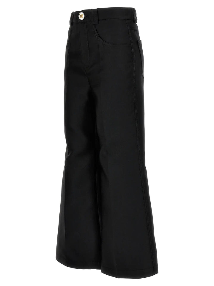 Giambattista Valli Black Polyester Flared Pants