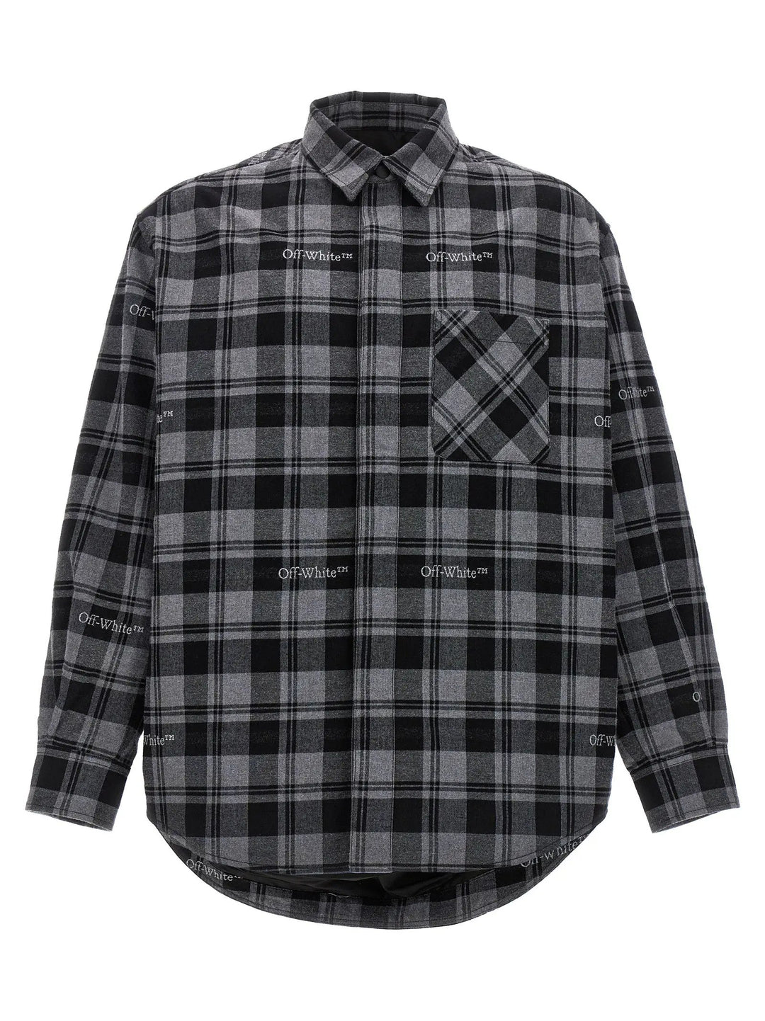 Off-White Gray Cotton Shell Jacket