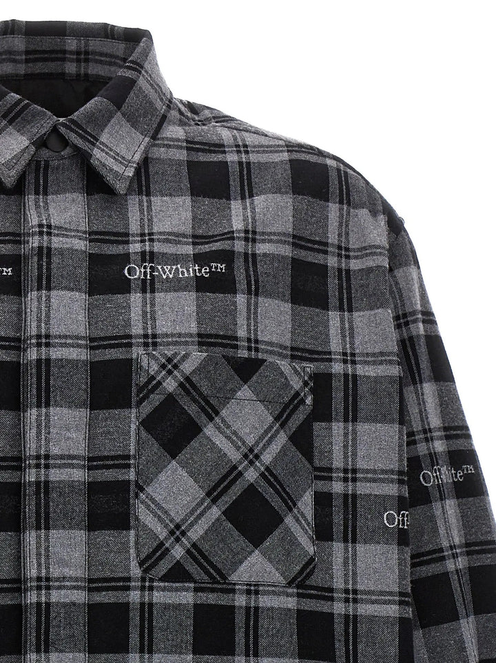 Off-White Gray Cotton Shell Jacket