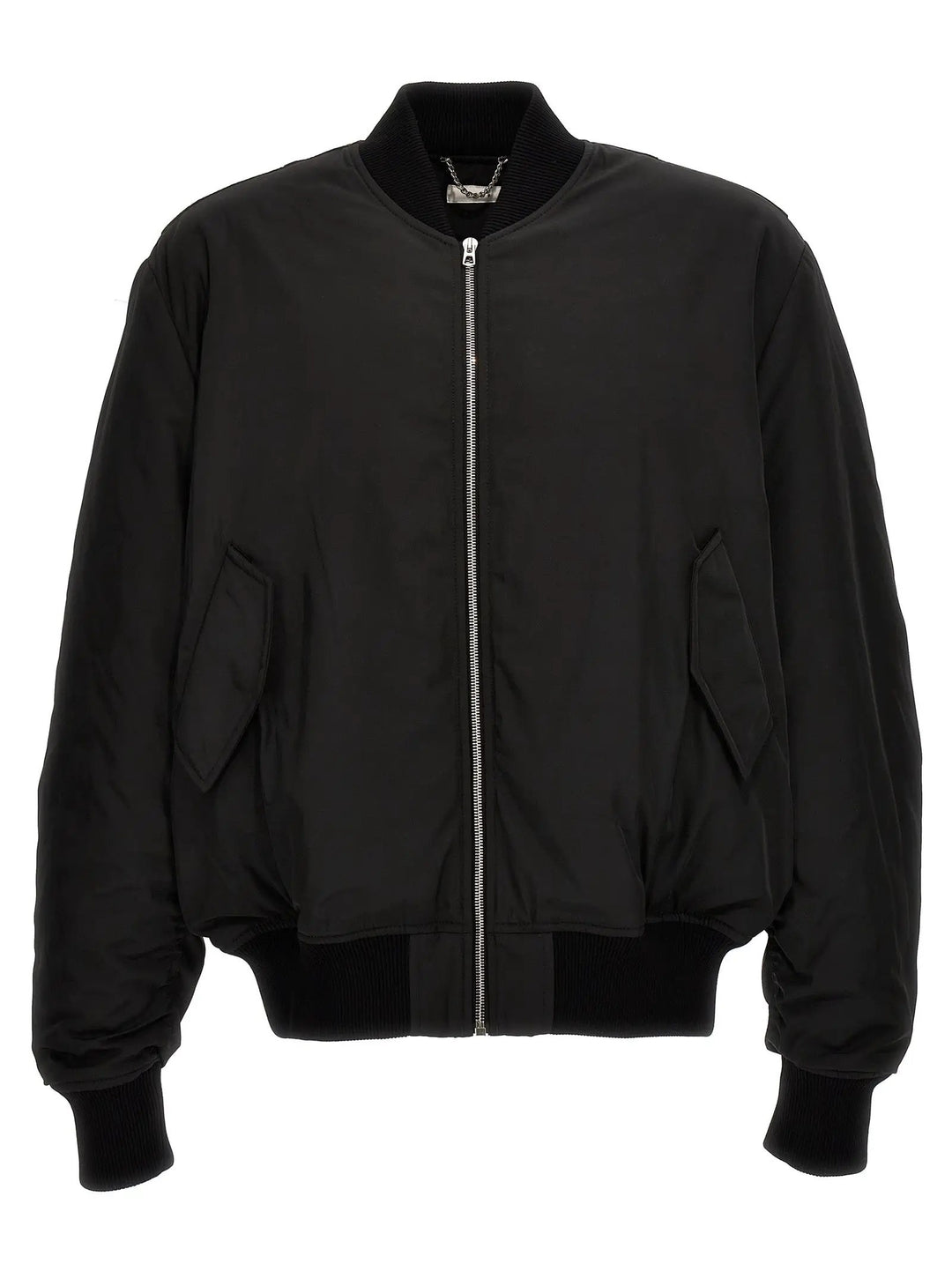 1989 Studio Black Polyester Bomber