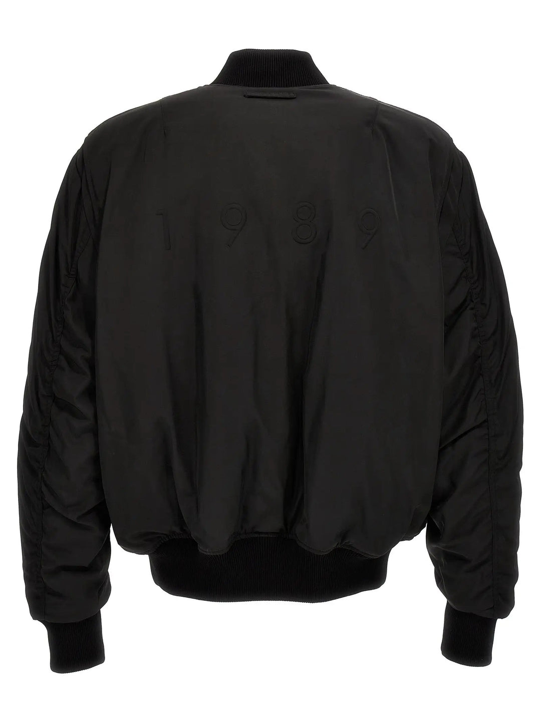 1989 Studio Black Polyester Bomber