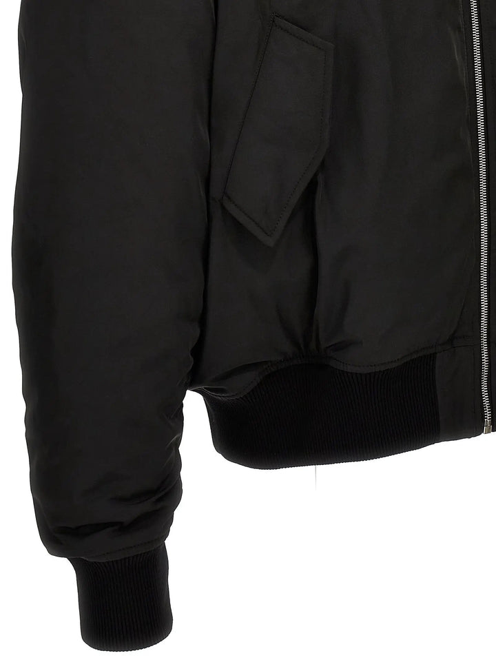 1989 Studio Black Polyester Bomber