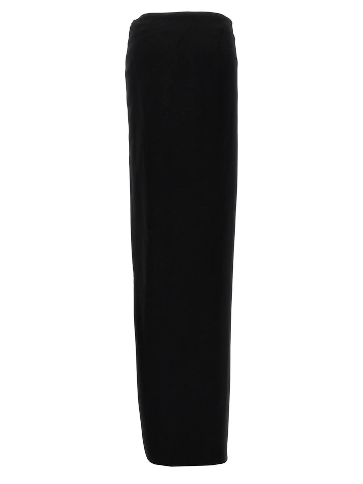 Ann Demeulemeester Black Lamb Leather Mini Skirt