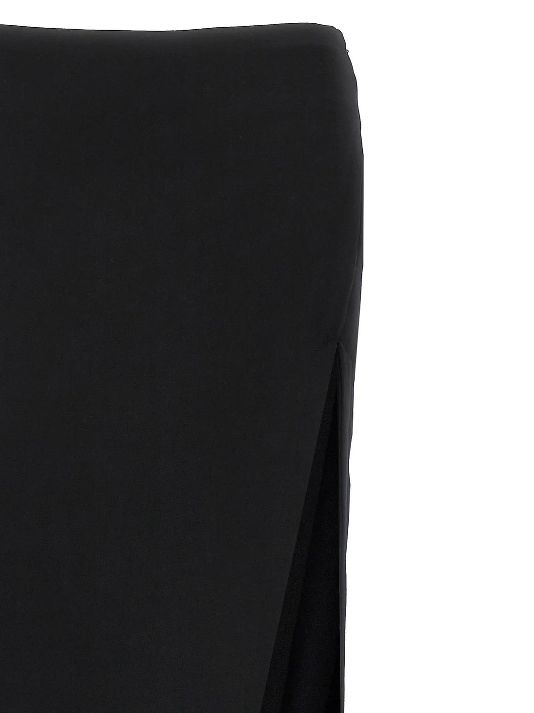 Ann Demeulemeester Black Lamb Leather Mini Skirt