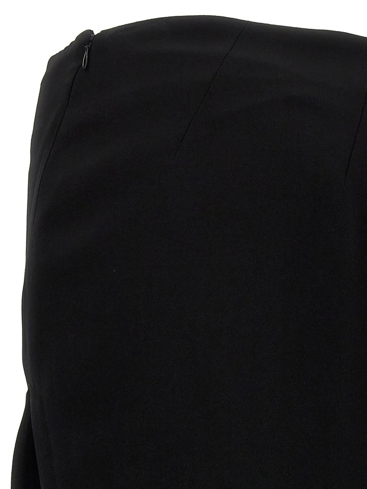 Ann Demeulemeester Black Lamb Leather Mini Skirt