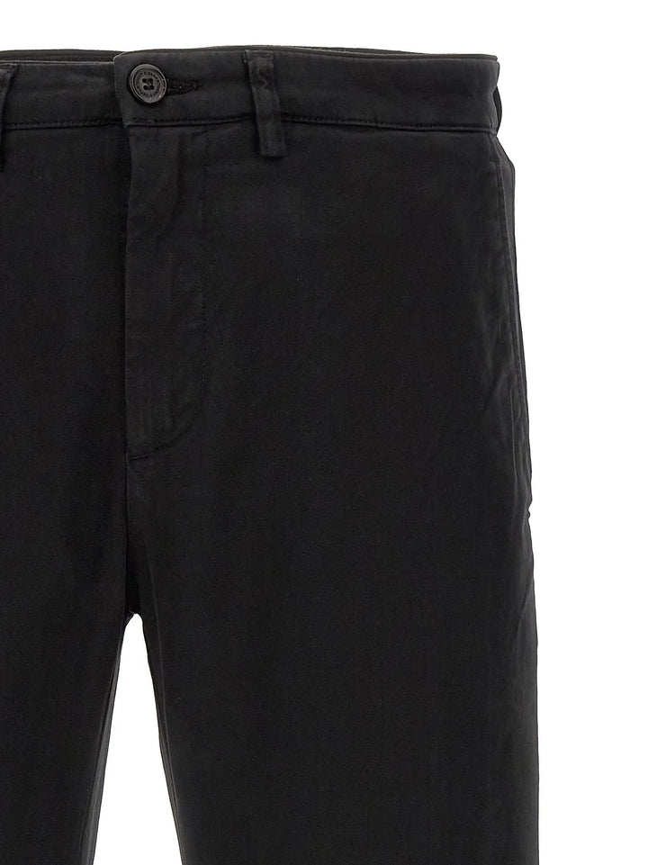 Department 5 Black Cotton Casual Pants