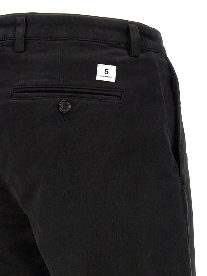 Department 5 Black Cotton Casual Pants