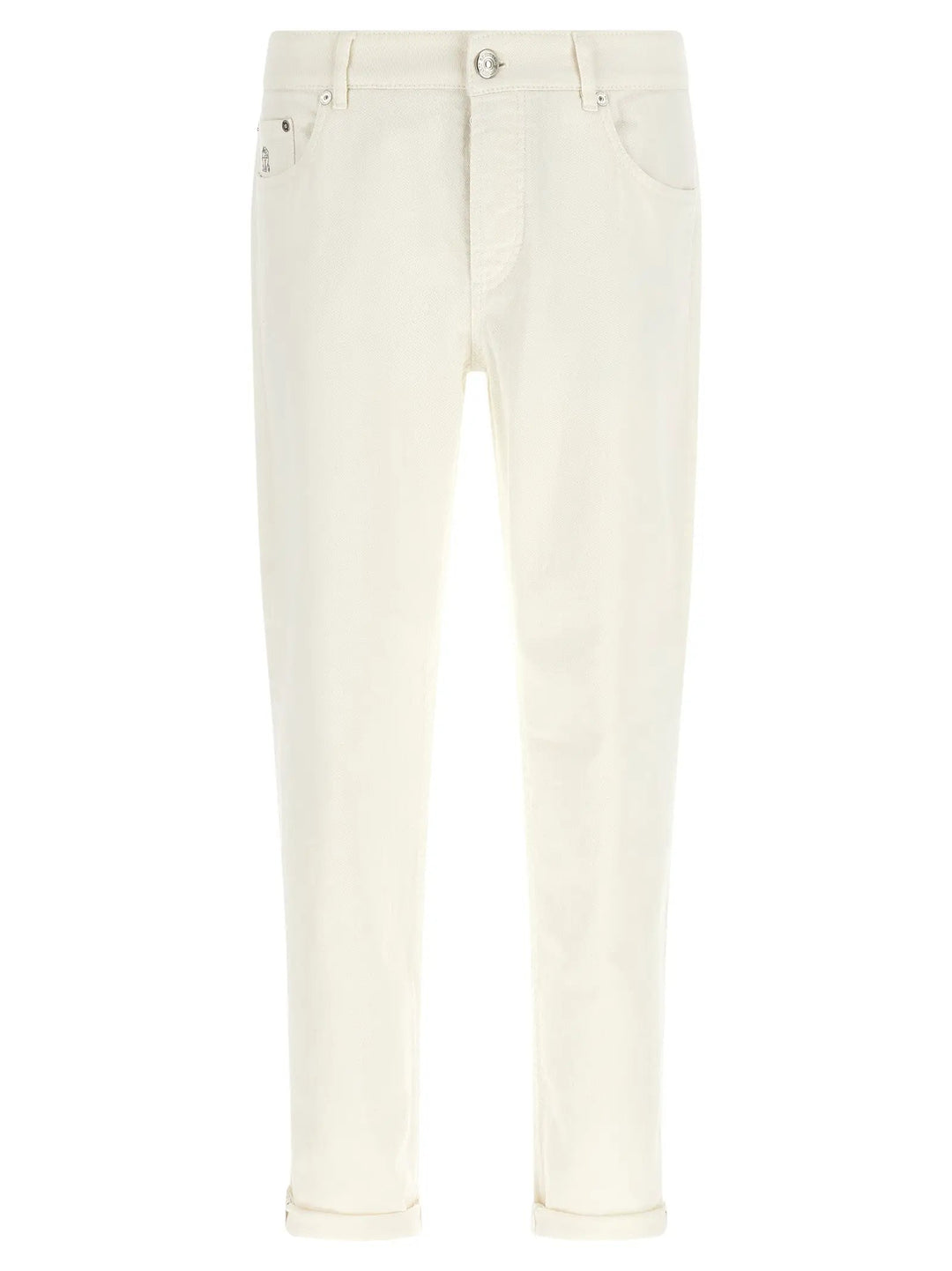 Brunello Cucinelli White Cotton Jeans Denim