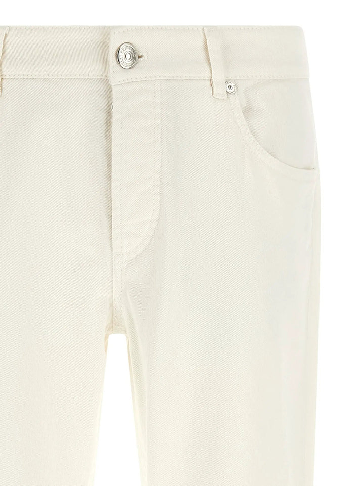 Brunello Cucinelli White Cotton Jeans Denim