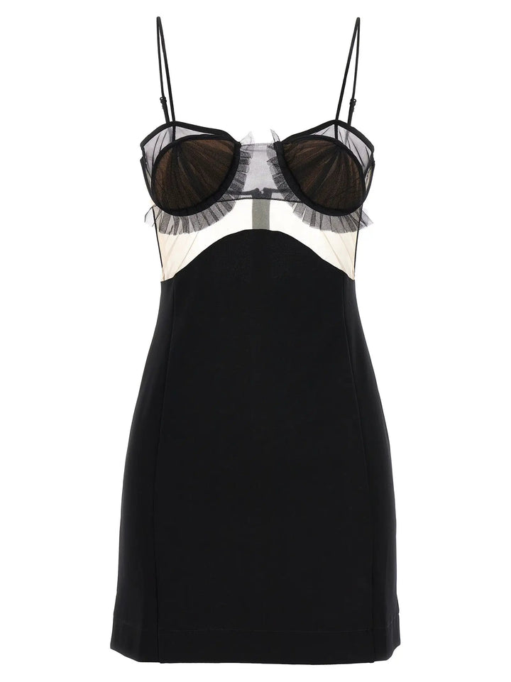 Nensi Dojaka Black Viscose Short Dress