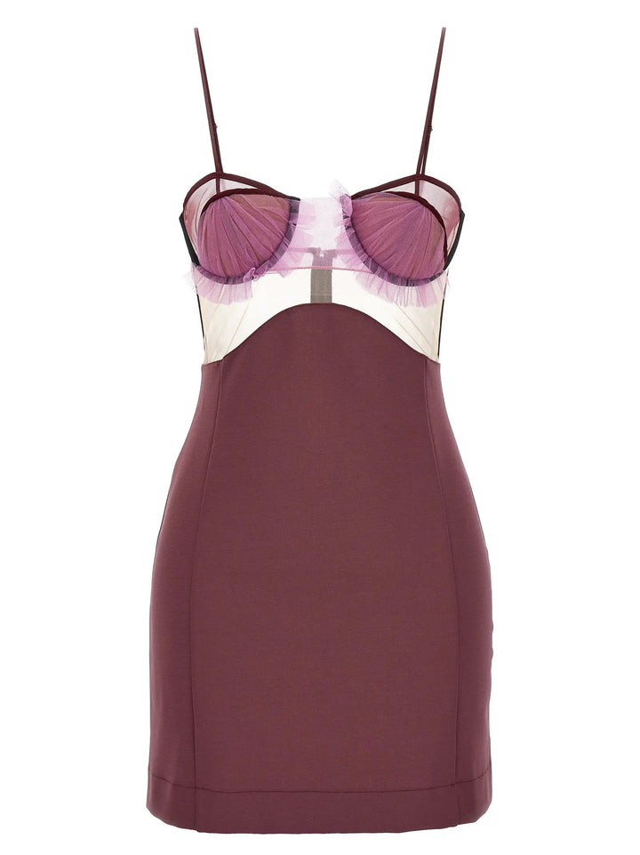 Nensi Dojaka Purple Viscose Short Dress