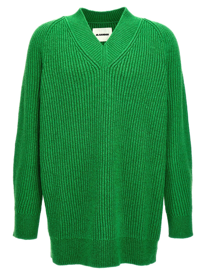 Jil Sander Bicolor Cotton Cardigan