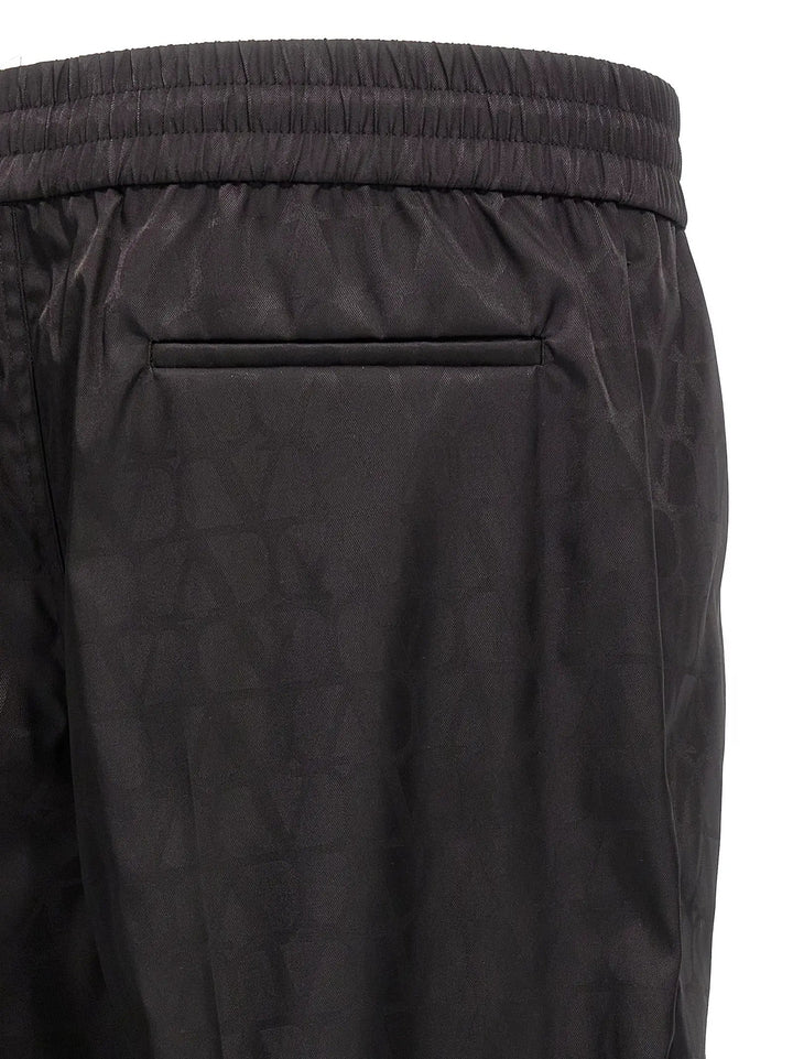 Valentino Garavani Black Polyamide Casual Pants