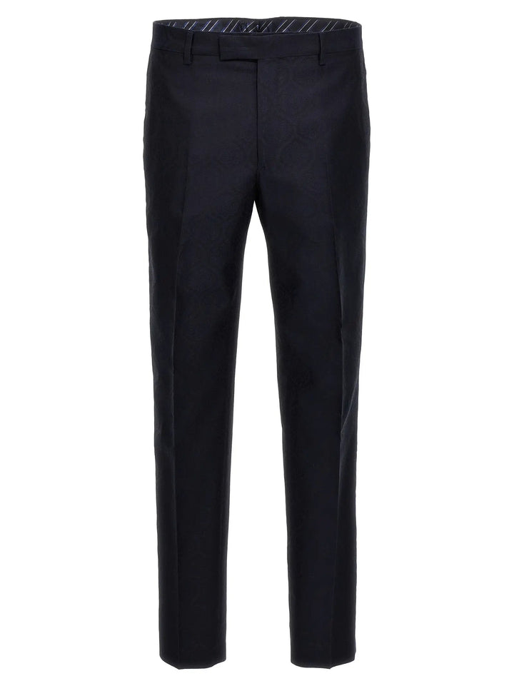 Etro Blue Cotton Dress Pants