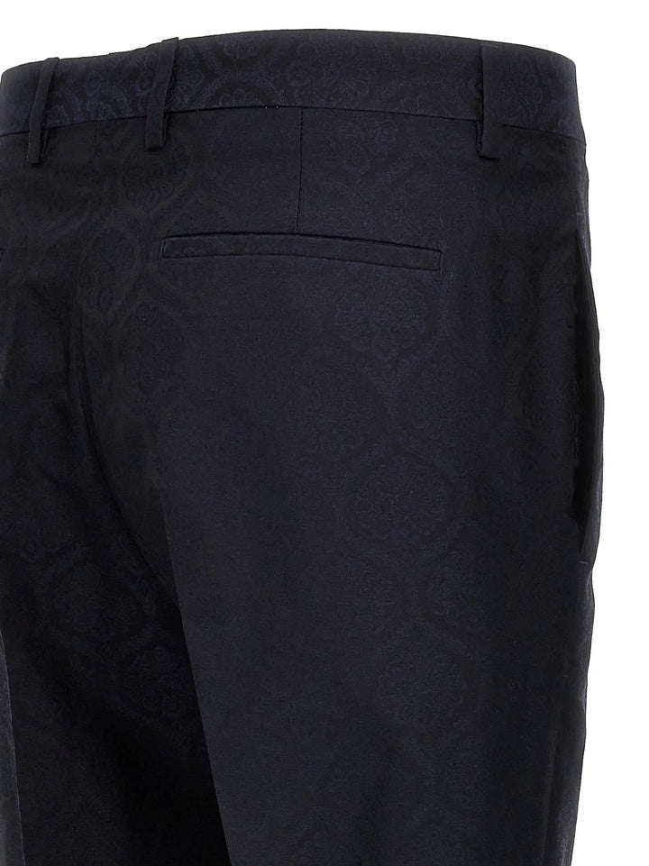 Etro Blue Cotton Dress Pants