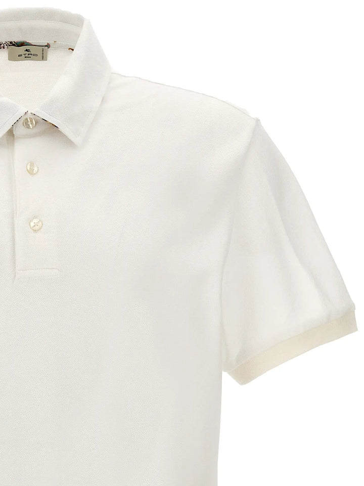 Etro White Cotton Polo Shirt