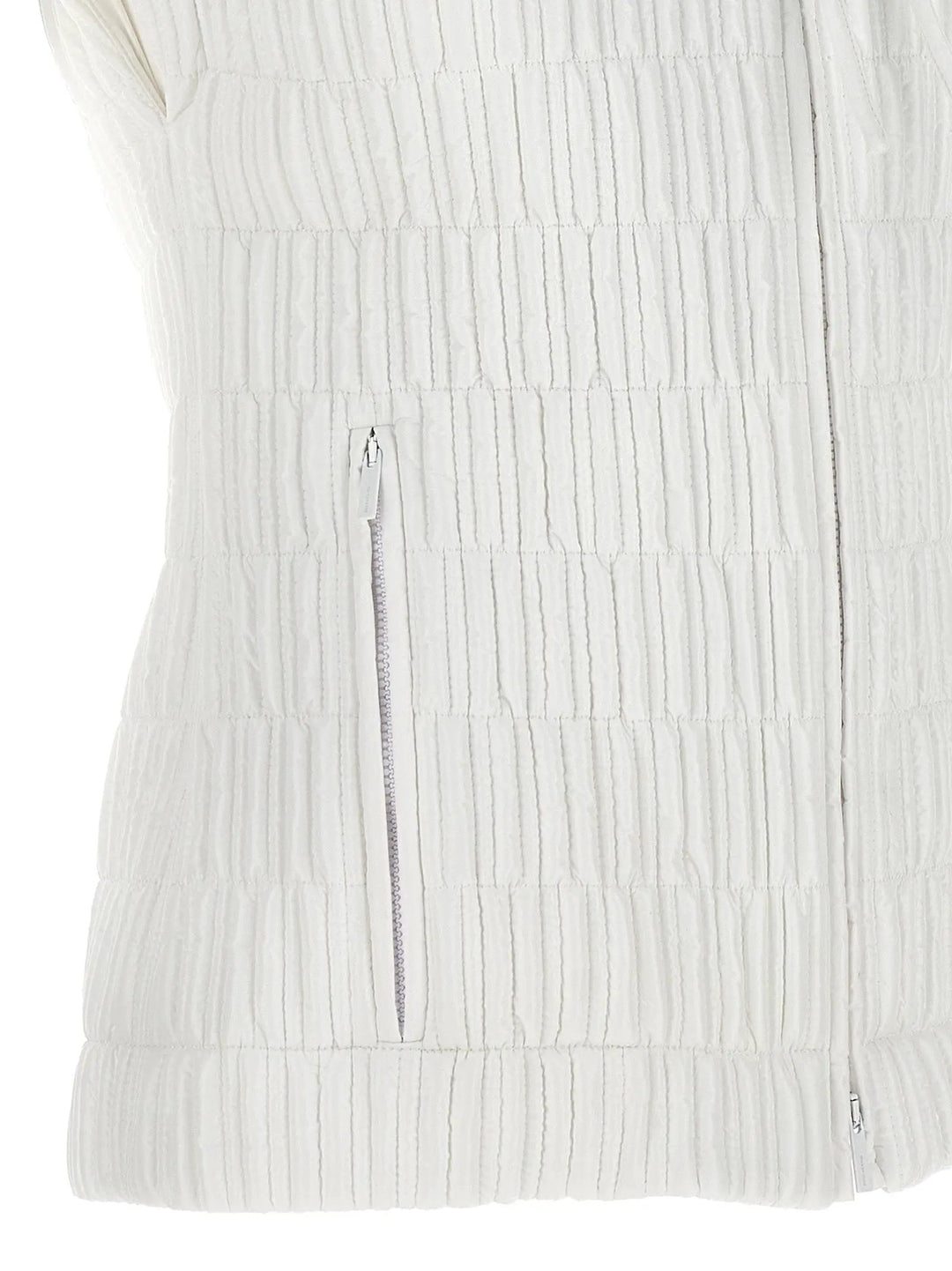 Ferragamo White Polyamide Sleeveless Jacket