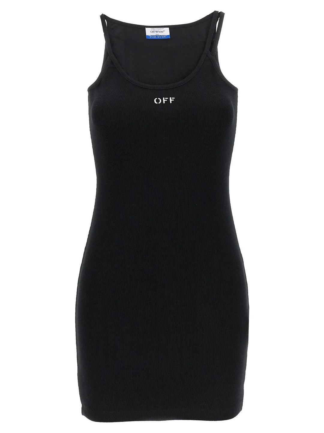 Off-White Black Cotton Short Dress