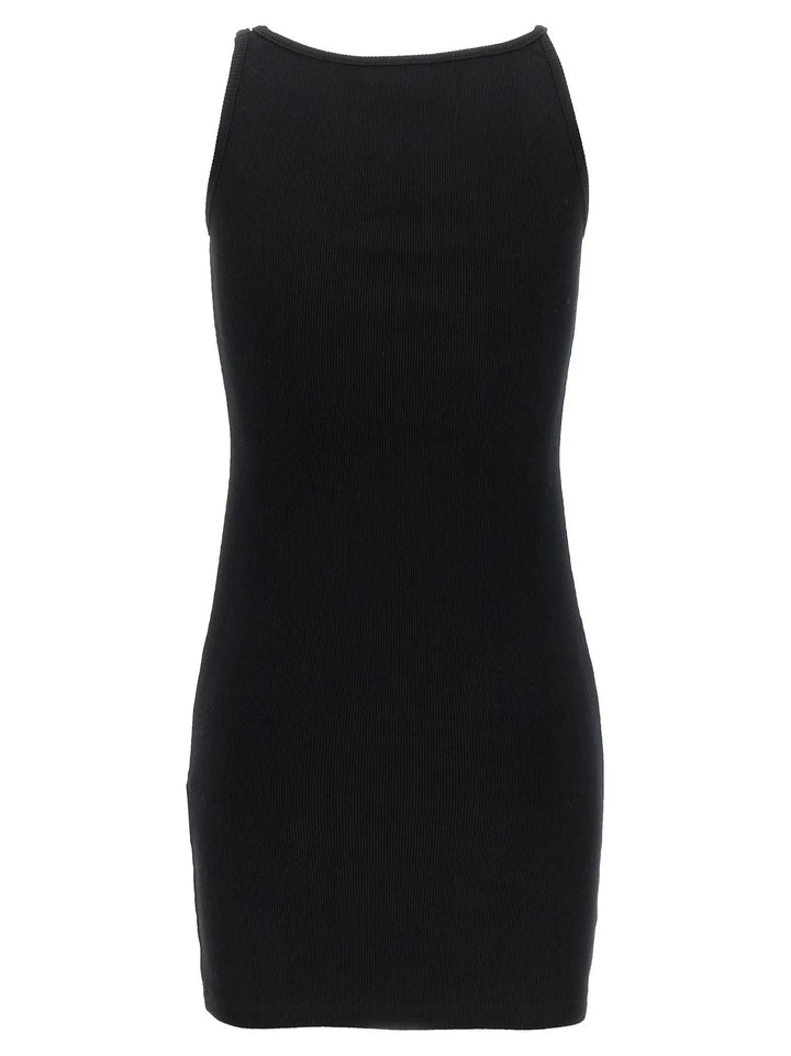 Off-White Black Cotton Short Dress