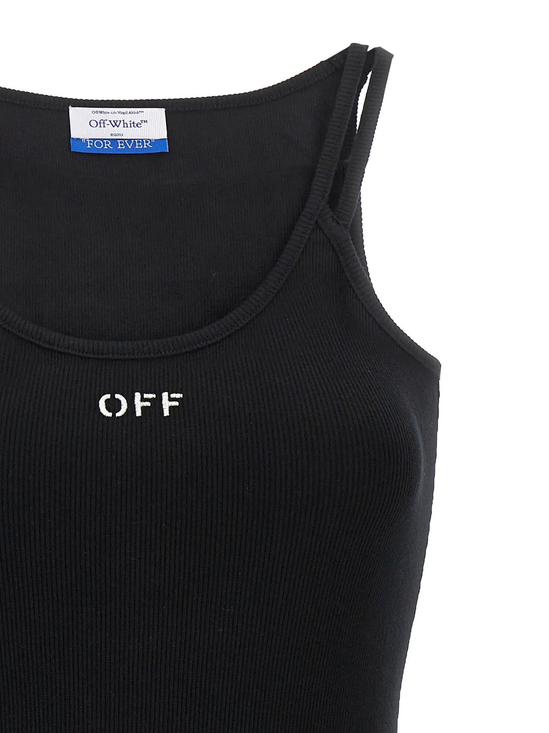 Off-White Black Cotton Short Dress