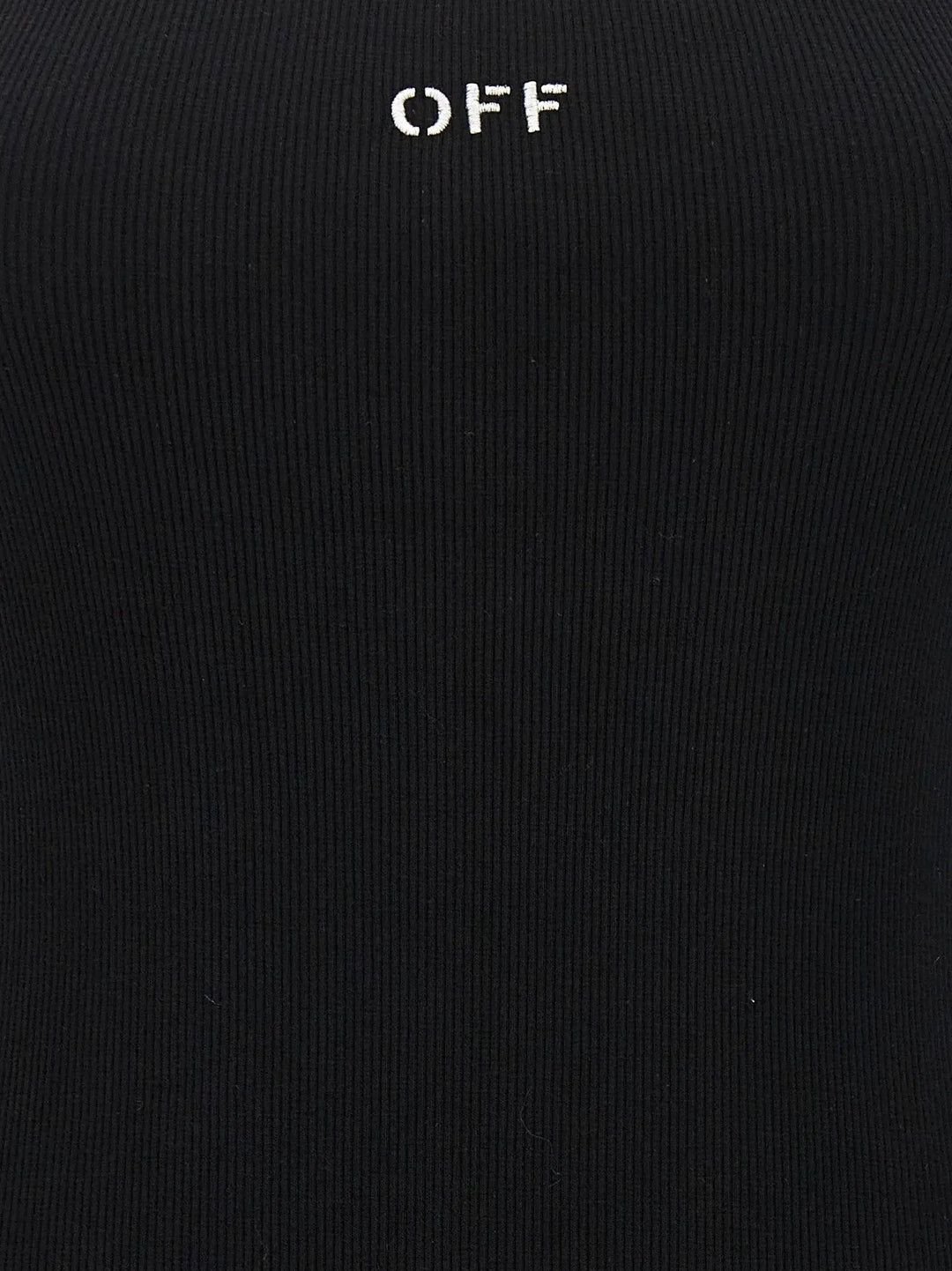 Off-White Black Cotton Short Dress