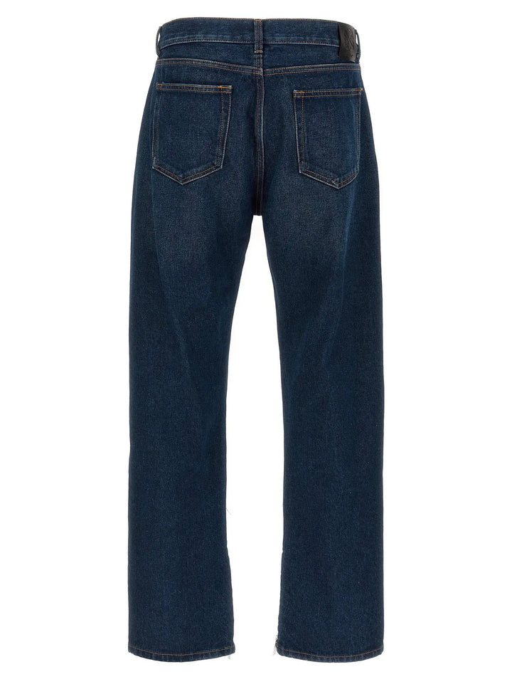 Off-White Blue Cotton Jeans Denim