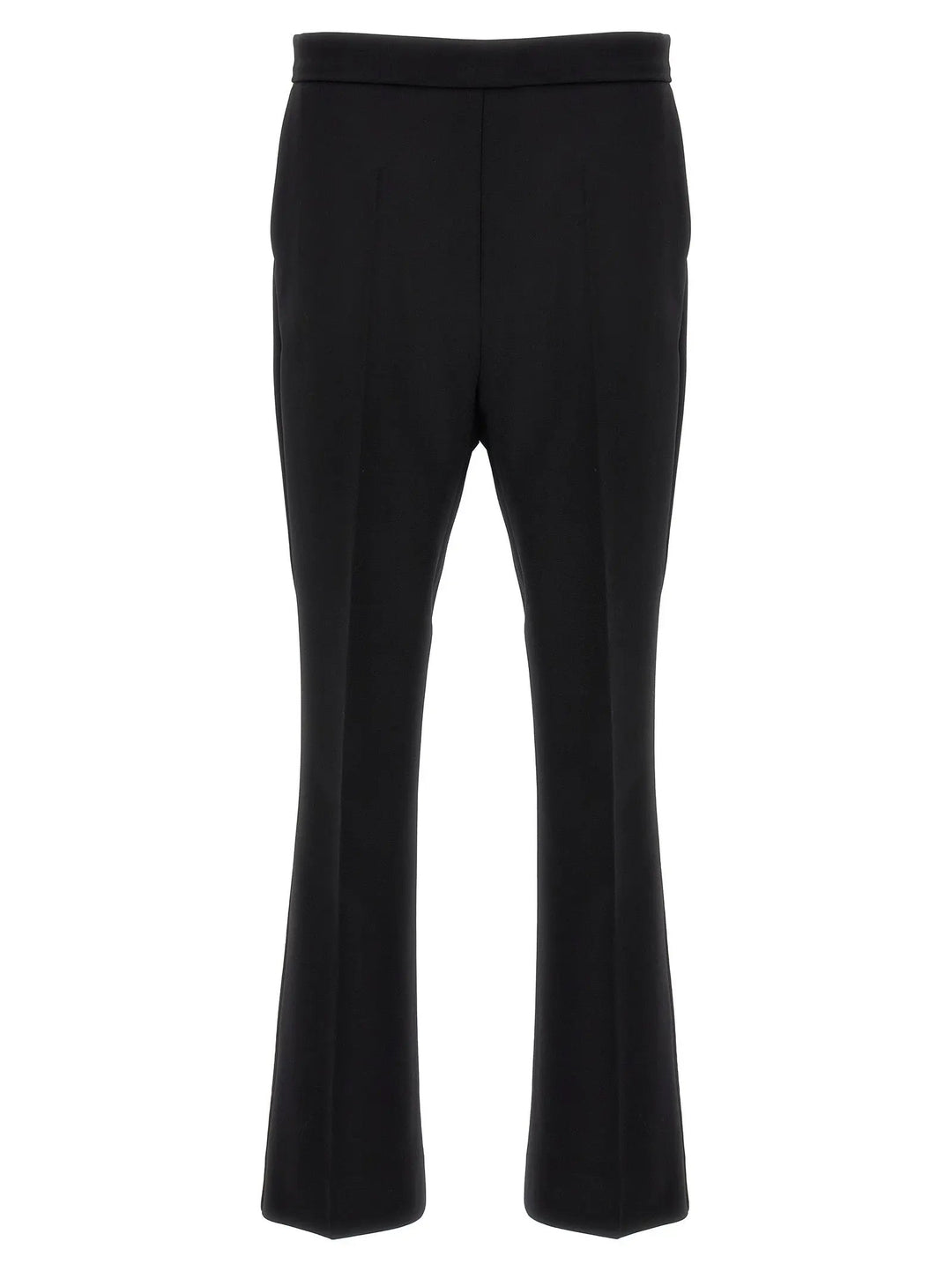 Max Mara Black Virgin Wool Cropped Pants