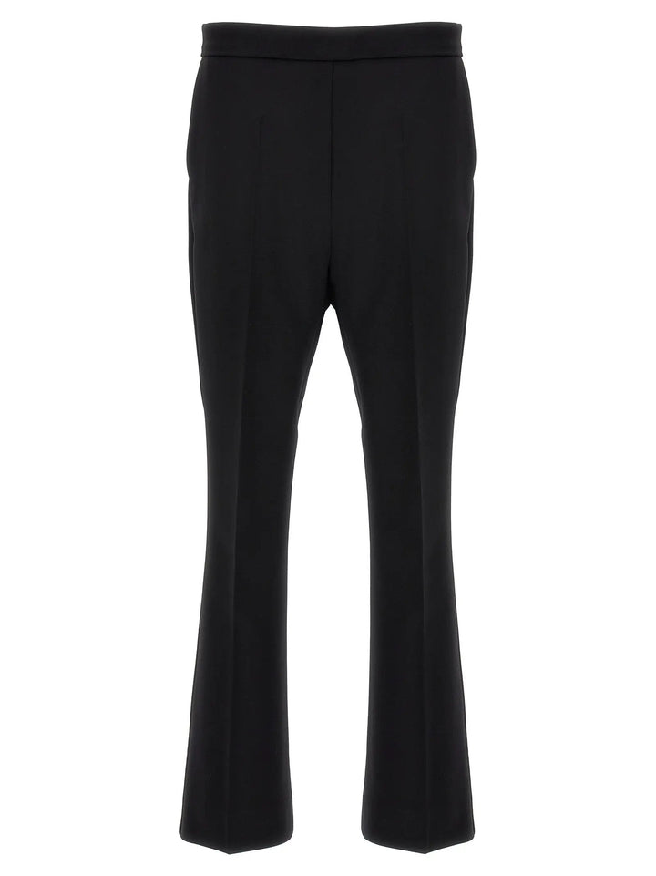 Max Mara Black Virgin Wool Cropped Pants