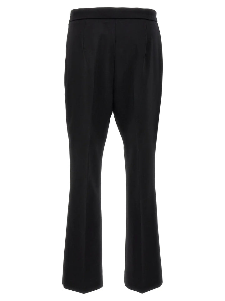 Max Mara Black Virgin Wool Cropped Pants