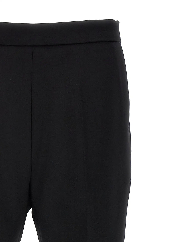 Max Mara Black Virgin Wool Cropped Pants
