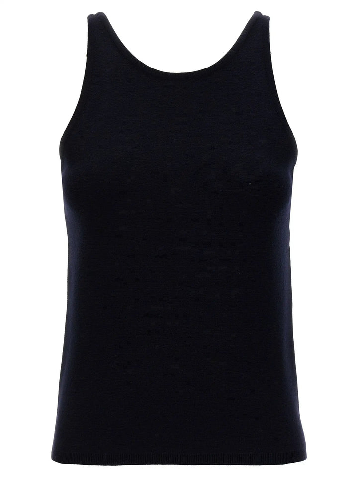 Max Mara Blue Virgin Wool Tank Tops